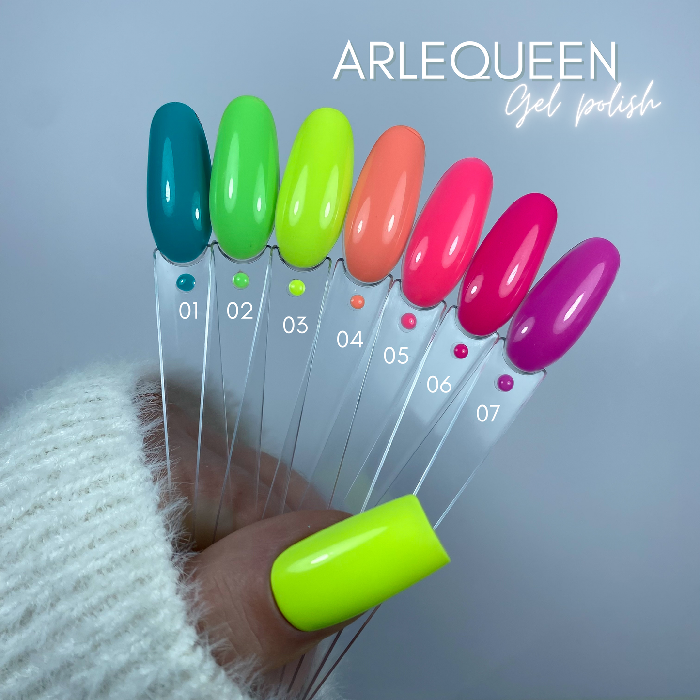 SET OF 7 ARLEQUEEN VARNISHES